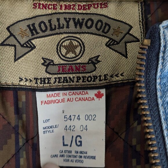 Vintage Hollywood Jeans denim hooded jacket - Picture 8 of 9